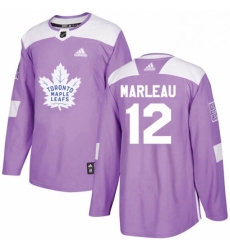 Youth Adidas Toronto Maple Leafs 12 Patrick Marleau Authentic Purple Fights Cancer Practice NHL Jersey 