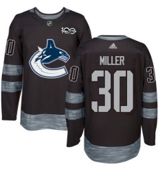 Canucks #30 Ryan Miller Black 1917 2017 100th Anniversary Stitched NHL Jersey