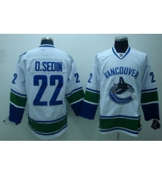 Vancouver Canucks 22 D.sedin white Jersey