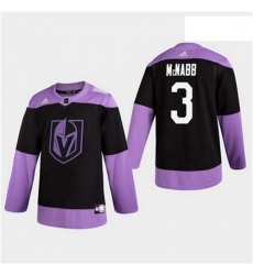 Men Golden Knights 3 Brayden McNabb Hockey Fights Cancer Jersey Practice