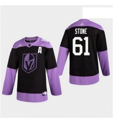 Men Golden Knights 61 Mark Stone Fights Cancer Practice Hockey Jersey