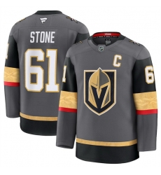 Men Vegas Golden Knights 61 Mark Stone Grey 2024 25 Alternate Stitched Hockey Jersey