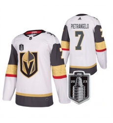 Men Vegas Golden Knights 7 Alex Pietrangelo White 2023 Stanley Cup Final Stitched Jersey