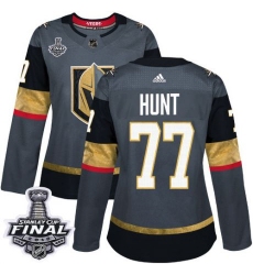 womens brad hunt vegas golden knights jersey gray adidas 77 nhl home 2018 stanley cup final authentic