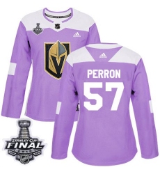 womens david perron vegas golden knights jersey purple adidas 57 nhl 2018 stanley cup final authentic fights cancer practice