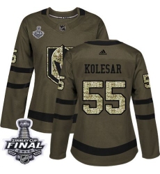 womens keegan kolesar vegas golden knights jersey green adidas 55 nhl 2018 stanley cup final authentic salute to service