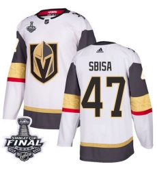 womens luca sbisa vegas golden knights jersey white adidas 47 nhl away 2018 stanley cup final authentic