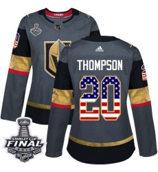 womens paul thompson vegas golden knights jersey gray adidas 20 nhl 2018 stanley cup final authentic usa flag fashion