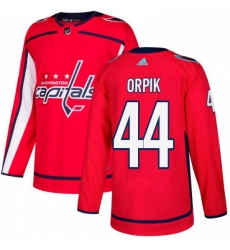 Mens Adidas Washington Capitals 44 Brooks Orpik Authentic Red Home NHL Jersey 