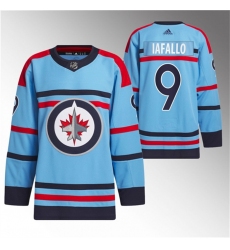 Men Winnipeg Jets 9 Alex Iafallo Light Blue Anniversary Primegreen Stitched Jersey