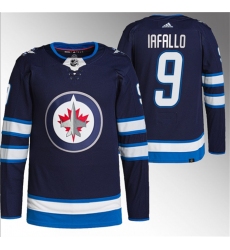 Men Winnipeg Jets 9 Alex Iafallo Navy Stitched Jersey