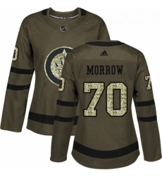 Womens Adidas Winnipeg Jets 70 Joe Morrow Authentic Green Salute to Service NHL Jersey 