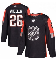 Youth Adidas Winnipeg Jets 26 Blake Wheeler Authentic Black 2018 All Star Central Division NHL Jersey 