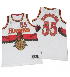 Men Hawks Dikembe mutombo private school red hardwood classics jersey