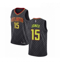 Youth Atlanta Hawks 15 Damian Jones Swingman Black Basketball Jersey Icon Edition 