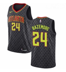 Youth Nike Atlanta Hawks 24 Kent Bazemore Swingman Black Road NBA Jersey Icon Edition 