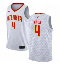 Youth Nike Atlanta Hawks 4 Spud Webb Swingman White NBA Jersey Association Edition