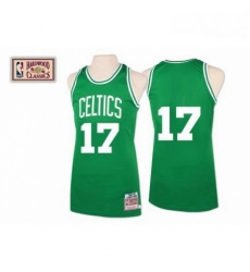 Mens Mitchell and Ness Boston Celtics 17 John Havlicek Authentic Green Throwback NBA Jersey