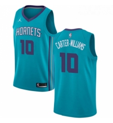 Womens Nike Jordan Charlotte Hornets 10 Michael Carter Williams Swingman Teal NBA Jersey Icon Edition 