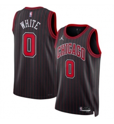 Men Chicago Bulls 0 Coby White White 202 25 City Edition Stitched Basketball Jersey