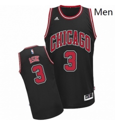 Mens Adidas Chicago Bulls 3 Omer Asik Swingman Black Alternate NBA Jersey 