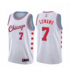 Womens Chicago Bulls 7 Timothe Luwawu Swingman White Basketball Jersey City Edition 