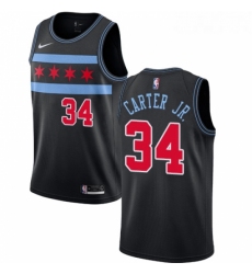 Womens Nike Chicago Bulls 34 Wendell Carter Jr Swingman Black NBA Jersey City Edition 