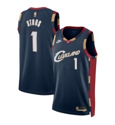 Men Cleveland Cavaliers 1 Max Strus Navy 2025 Classic Edition Stitched Jersey