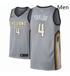 Men NBA 2018 19 Cleveland Cavaliers 4 Isaiah Taylor City Edition Gray Jersey 