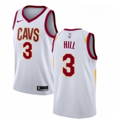 Womens Nike Cleveland Cavaliers 3 George Hill Authentic White NBA Jersey Association Edition 