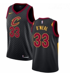 Womens Nike Cleveland Cavaliers 33 Shaquille ONeal Authentic Black Alternate NBA Jersey Statement Edition