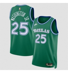 Men Dallas Mavericks 25 P J  Washington Green 2025 Classic Edition Stitched Basketball Jersey