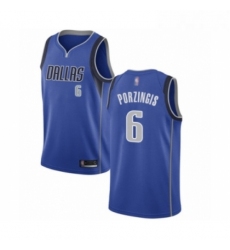 Womens Dallas Mavericks 6 Kristaps Porzingis Authentic Royal Blue Basketball Jersey Icon Edition 