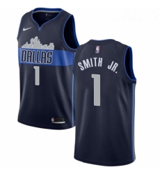 Womens Nike Dallas Mavericks 1 Dennis Smith Jr Authentic Navy Blue NBA Jersey Statement Edition