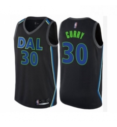 Youth Dallas Mavericks 30 Seth Curry Swingman Black Basketball Jersey City Edition 