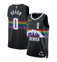 Men Denver Nuggets 0 Christian Braun Black 2025 26 City Edition Stitched Basketball Jersey Men Denver Nuggets 0 Christian Braun Black 2025 26 City Edition Stitched Basketball Jersey