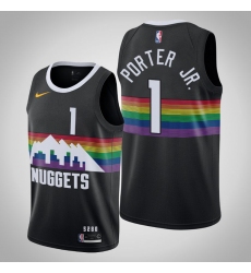 Men Denver Nuggets Michael Porter Jr. #1 Black City Edition Swingman Jerseys