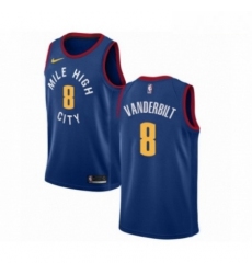 Mens Nike Denver Nuggets 8 Jarred Vanderbilt Swingman Blue Alternate NBA Jersey Statement Editio