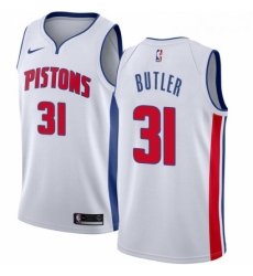 Youth Nike Detroit Pistons 31 Caron Butler Authentic White Home NBA Jersey Association Edition