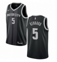 Youth Nike Detroit Pistons 5 Luke Kennard Swingman Black NBA Jersey City Edition 