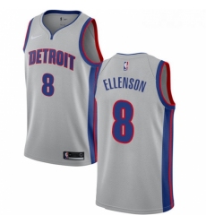 Youth Nike Detroit Pistons 8 Henry Ellenson Swingman Silver NBA Jersey Statement Edition