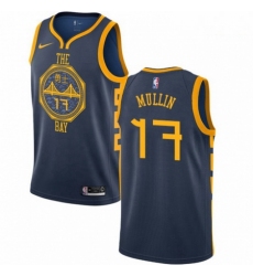 Mens Nike Golden State Warriors 17 Chris Mullin Swingman Navy Blue NBA Jersey City Edition