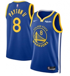 Nike Gary Payton II Blue #8 Golden State Warriors 2022 23 Swingman Badge Jersey