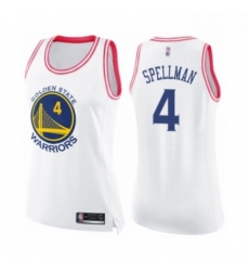 Womens Golden State Warriors 4 Omari Spellman Swingman White ink Fashion Basketball Jersey 