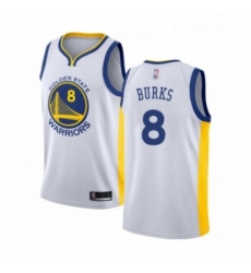 Womens Golden State Warriors 8 Alec Burks Swingman White Basketball Jersey Association Edition 