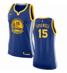 Womens Nike Golden State Warriors 15 Latrell Sprewell Swingman Royal Blue Road NBA Jersey Icon Edition