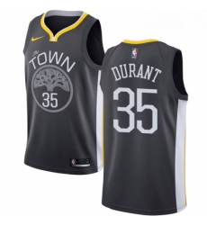 Womens Nike Golden State Warriors 35 Kevin Durant Swingman Black Alternate NBA Jersey Statement Edition