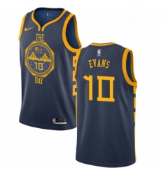 Youth Nike Golden State Warriors 10 Jacob Evans Swingman Navy Blue NBA Jersey City Editio