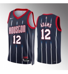 Men Houston Rockets 12 Steven Adams Navy Classic Edition Stitched Jersey