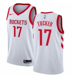 Womens Nike Houston Rockets 17 PJ Tucker Authentic White NBA Jersey Association Edition 